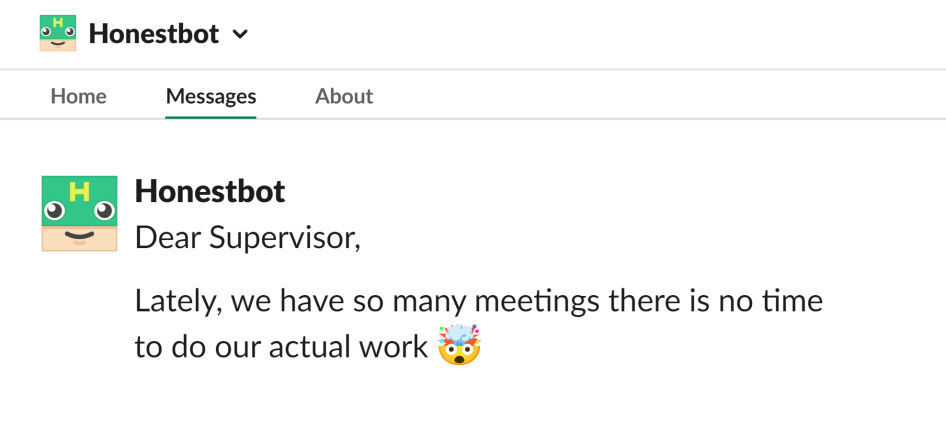 Direct Slack conversation